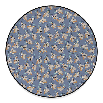 Baby Koala Pattern Print Round Floor Mat