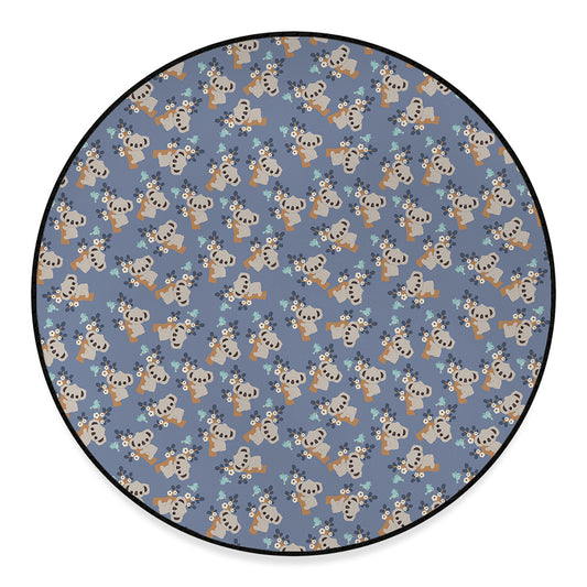 Baby Koala Pattern Print Round Floor Mat