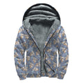 Baby Koala Pattern Print Sherpa Lined Zip Up Hoodie