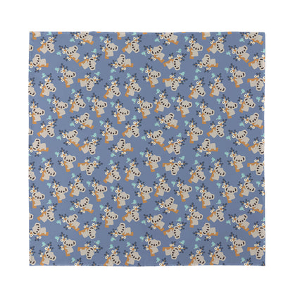 Baby Koala Pattern Print Silk Bandana