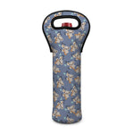 Baby Koala Pattern Print Single Neoprene Wine Tote