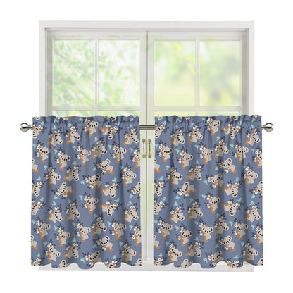 Baby Koala Pattern Print Tier Curtains