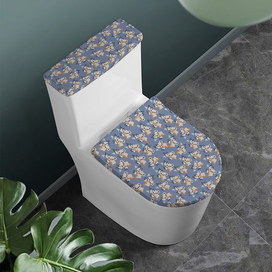 Baby Koala Pattern Print Toilet Lid And Tank Cover Set