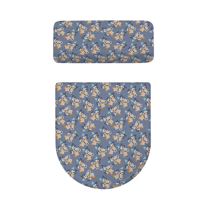 Baby Koala Pattern Print Toilet Lid And Tank Cover Set