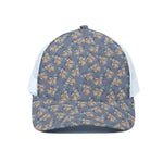 Baby Koala Pattern Print White Mesh Trucker Cap