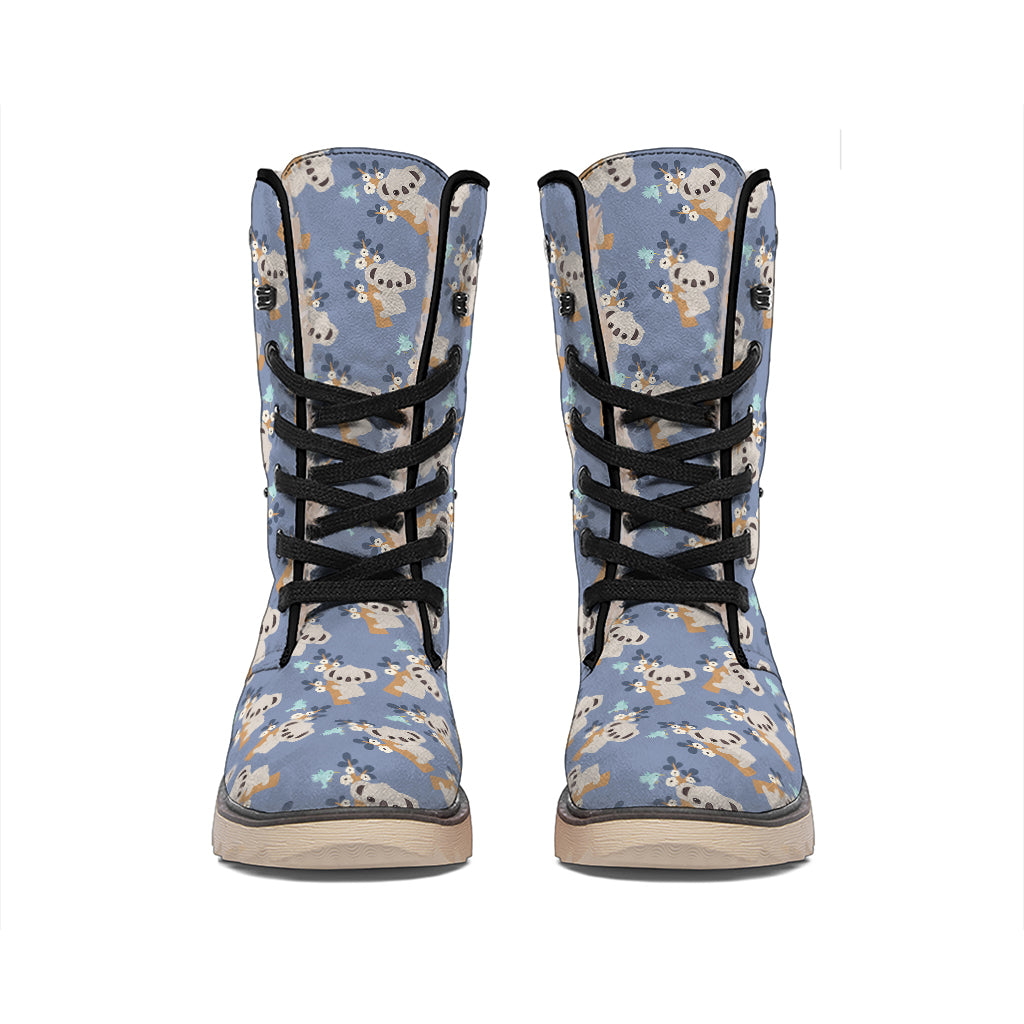 Baby Koala Pattern Print Winter Boots