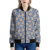 Baby Koala Pattern Print Women's Bomber Jacket