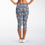 Baby Koala Pattern Print Women's Capri Leggings