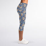 Baby Koala Pattern Print Women's Capri Leggings