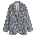 Baby Koala Pattern Print Women's Cotton Blazer