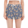Baby Koala Pattern Print Women's Split Running Shorts