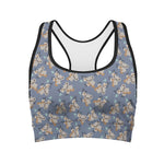 Baby Koala Pattern Print Women's Sports Bra