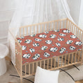 Baby Panda And Bamboo Pattern Print Baby Crib Sheet