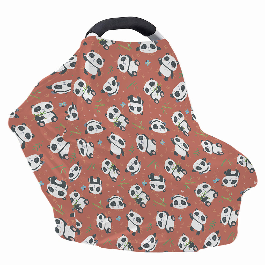Baby Panda And Bamboo Pattern Print Baby Seat Cover
