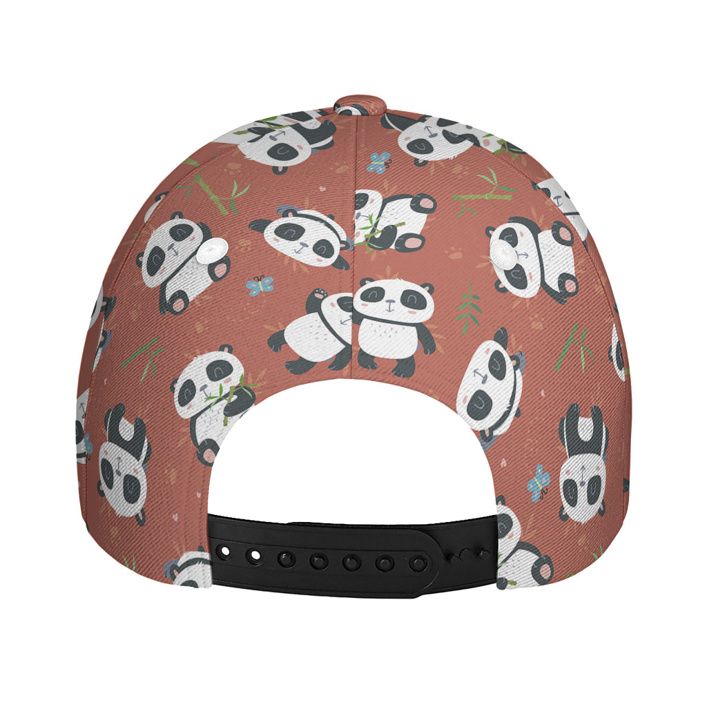 Baby Panda And Bamboo Pattern Print Baseball Cap