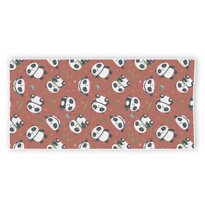 Baby Panda And Bamboo Pattern Print Beach Towel