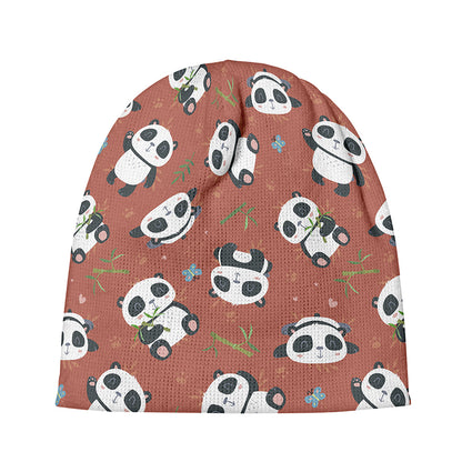Baby Panda And Bamboo Pattern Print Beanie