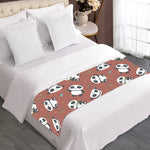 Baby Panda And Bamboo Pattern Print Bed Runner