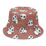 Baby Panda And Bamboo Pattern Print Bucket Hat