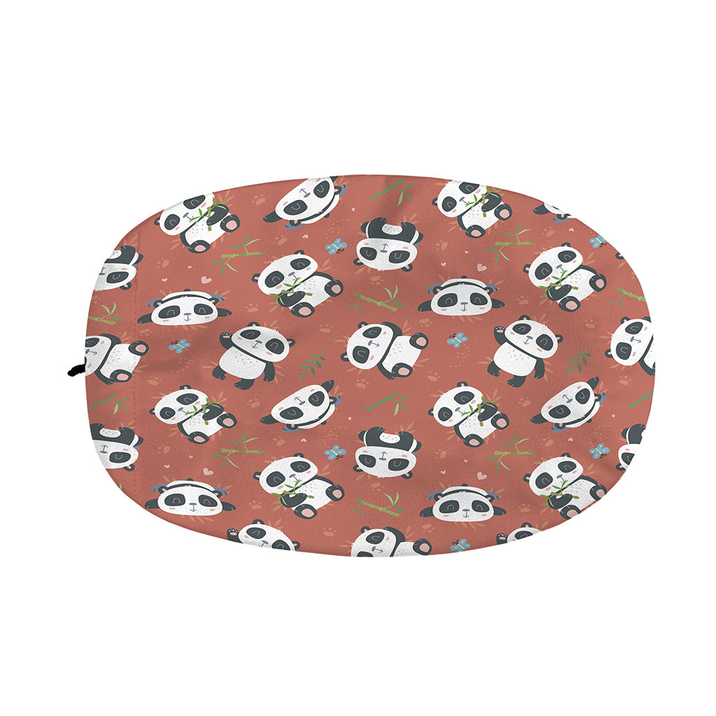 Baby Panda And Bamboo Pattern Print Car Side Mirror Covers
