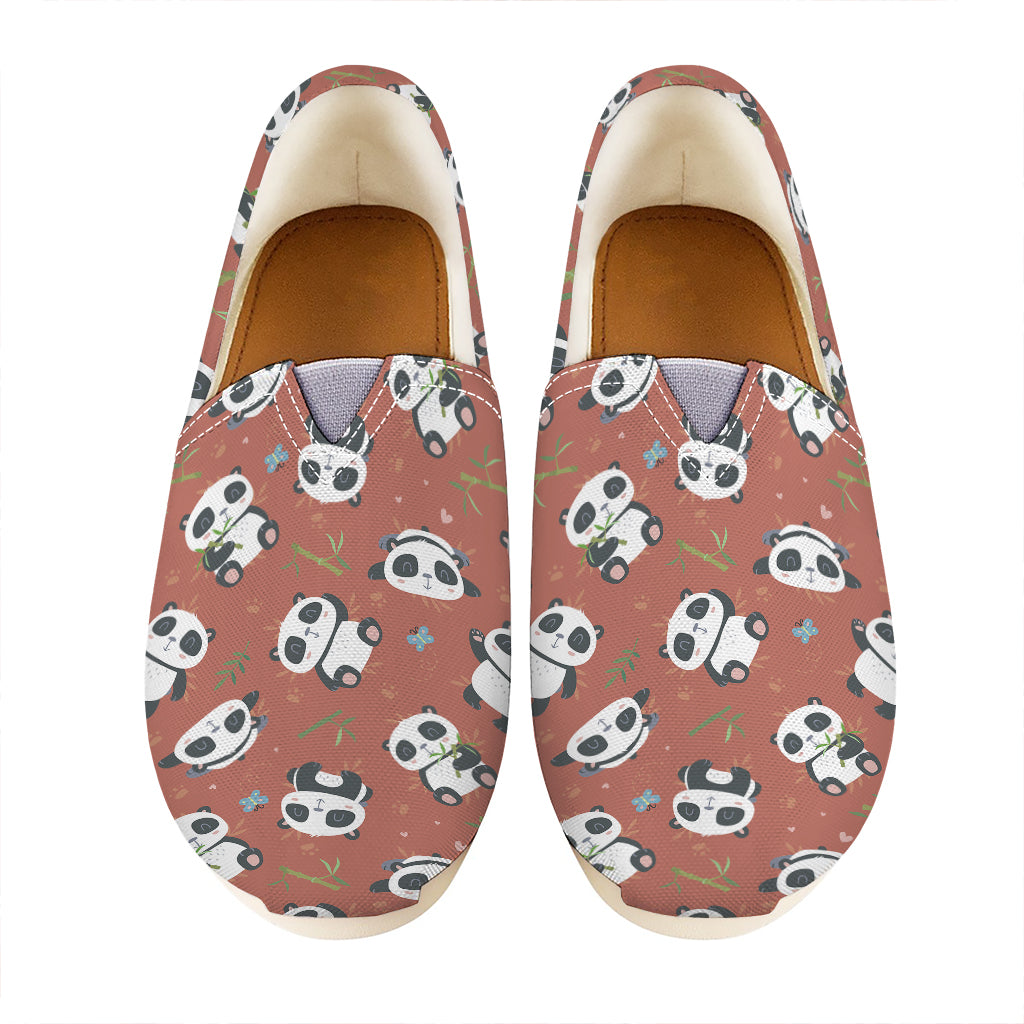 Baby Panda And Bamboo Pattern Print Casual Shoes