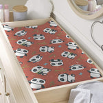 Baby Panda And Bamboo Pattern Print Changing Pad Cover