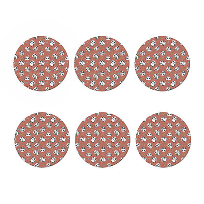 Baby Panda And Bamboo Pattern Print Coaster Set