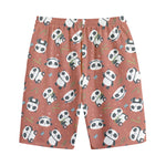 Baby Panda And Bamboo Pattern Print Cotton Shorts