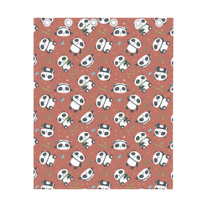 Baby Panda And Bamboo Pattern Print Curtain