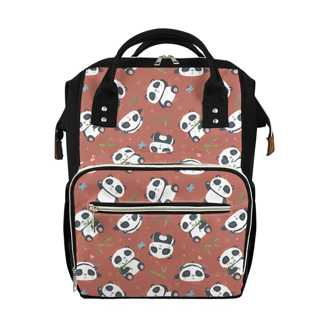 Baby Panda And Bamboo Pattern Print Diaper Bag