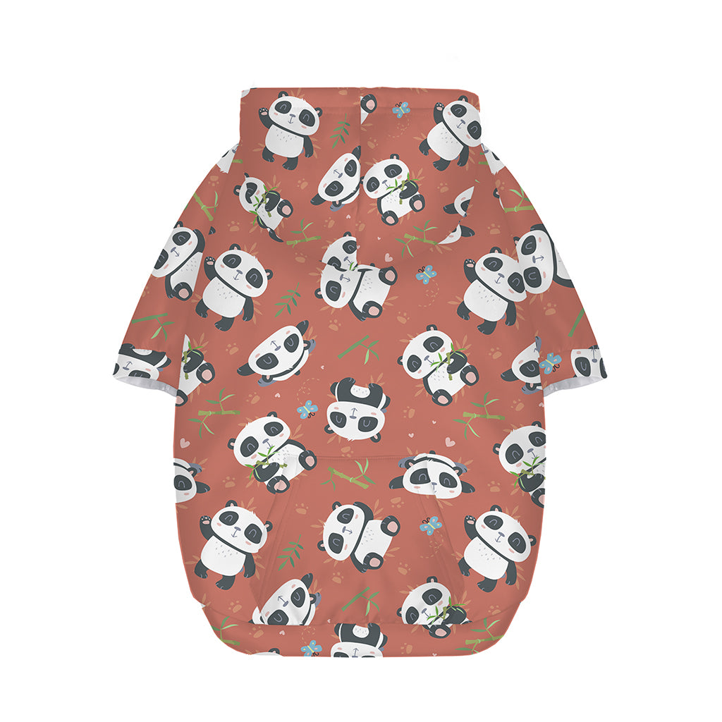 Baby Panda And Bamboo Pattern Print Dog Zip Up Hoodie