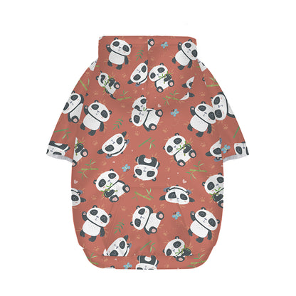 Baby Panda And Bamboo Pattern Print Dog Zip Up Hoodie