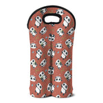 Baby Panda And Bamboo Pattern Print Double Neoprene Wine Tote