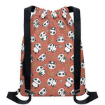 Baby Panda And Bamboo Pattern Print Drawstring Backpack