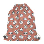 Baby Panda And Bamboo Pattern Print Drawstring Bag