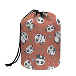 Baby Panda And Bamboo Pattern Print Drawstring Makeup Bag