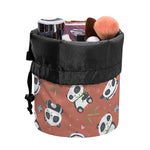 Baby Panda And Bamboo Pattern Print Drawstring Makeup Bag