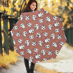Baby Panda And Bamboo Pattern Print Foldable Umbrella