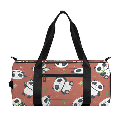 Baby Panda And Bamboo Pattern Print Gym Bag