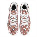 Baby Panda And Bamboo Pattern Print High Top Leather Sneakers