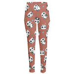 Baby Panda And Bamboo Pattern Print High-Waisted Pocket Leggings