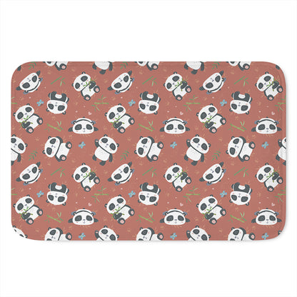 Baby Panda And Bamboo Pattern Print Indoor Door Mat