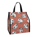 Baby Panda And Bamboo Pattern Print Insulated Lunch Tote