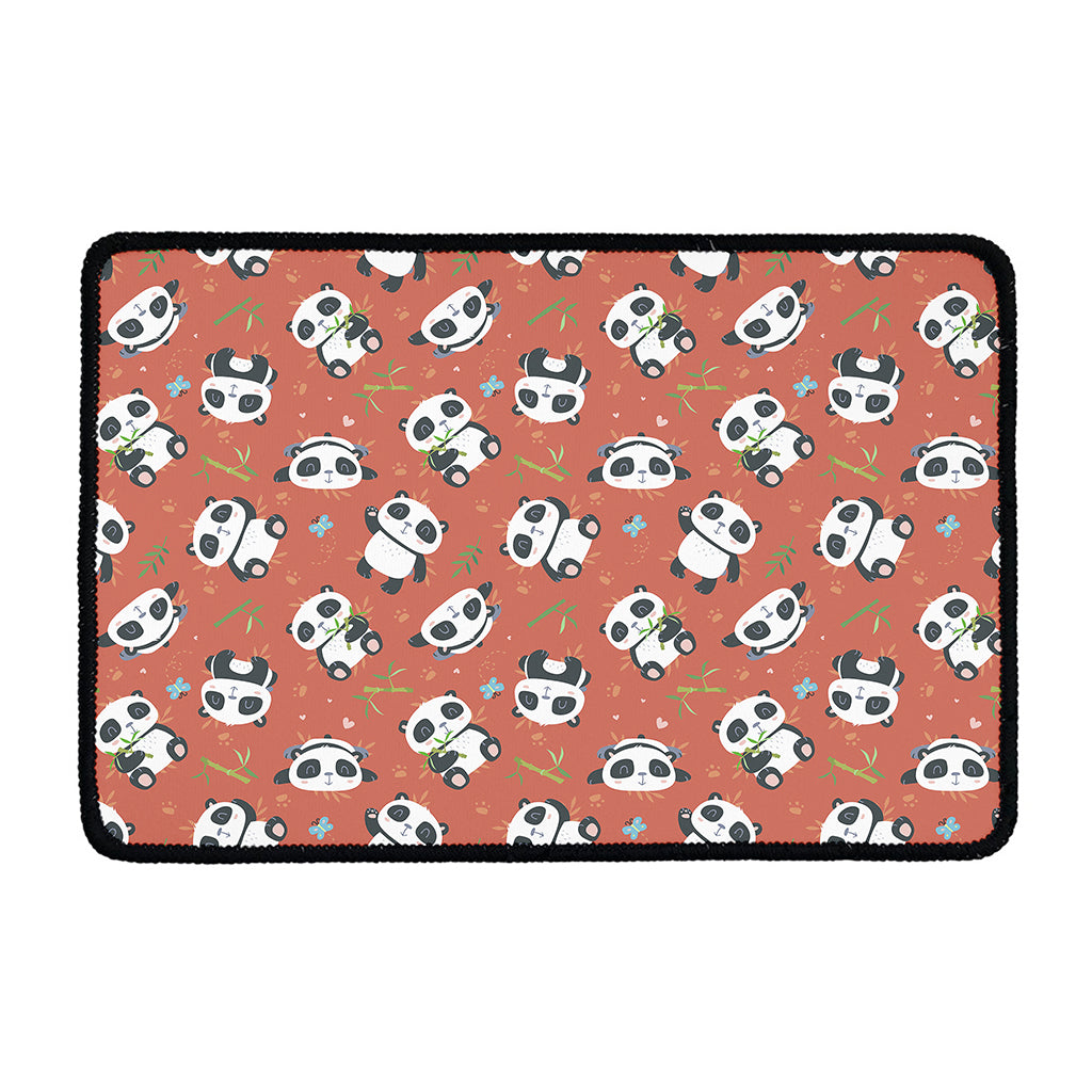 Baby Panda And Bamboo Pattern Print Kitchen Mat