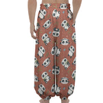 Baby Panda And Bamboo Pattern Print Lantern Pants