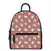 Baby Panda And Bamboo Pattern Print Leather Backpack