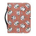 Baby Panda And Bamboo Pattern Print Leather Bible Cover