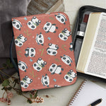 Baby Panda And Bamboo Pattern Print Leather Bible Cover