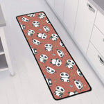 Baby Panda And Bamboo Pattern Print Long Kitchen Mat