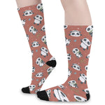 Baby Panda And Bamboo Pattern Print Long Socks